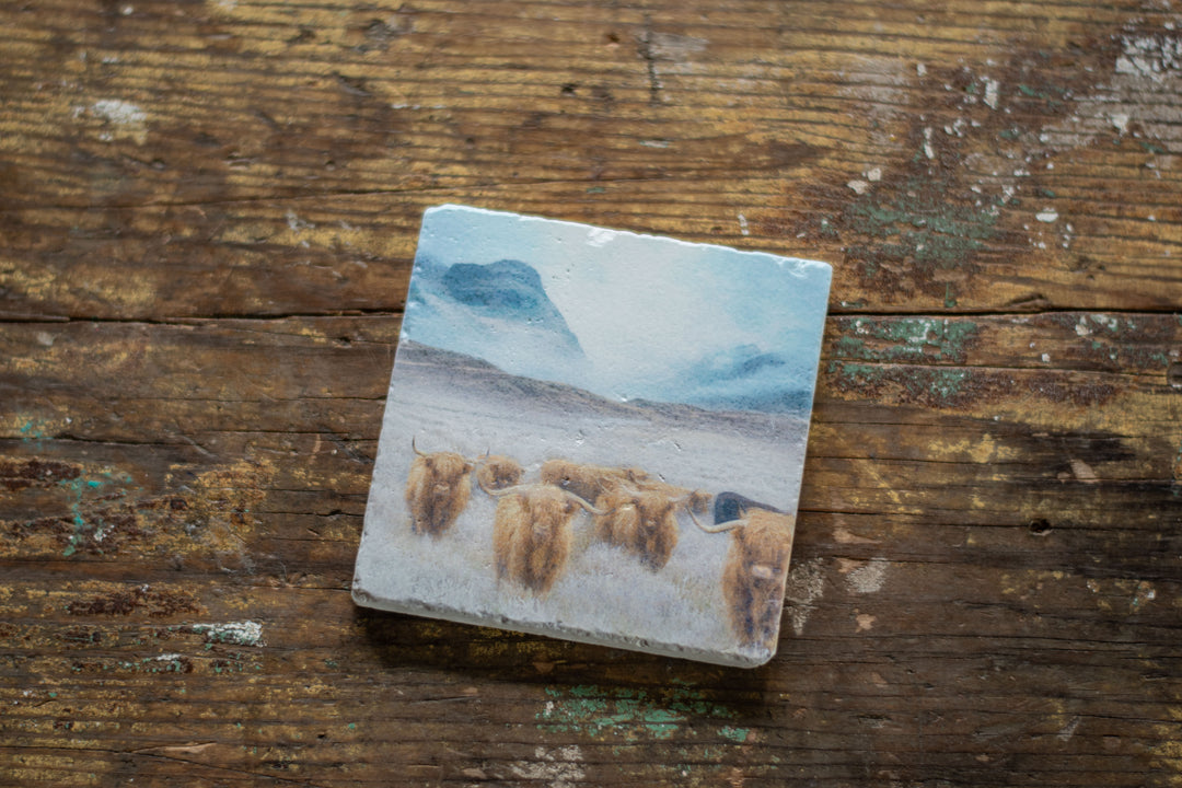 Marble Coasters - Highland Herd