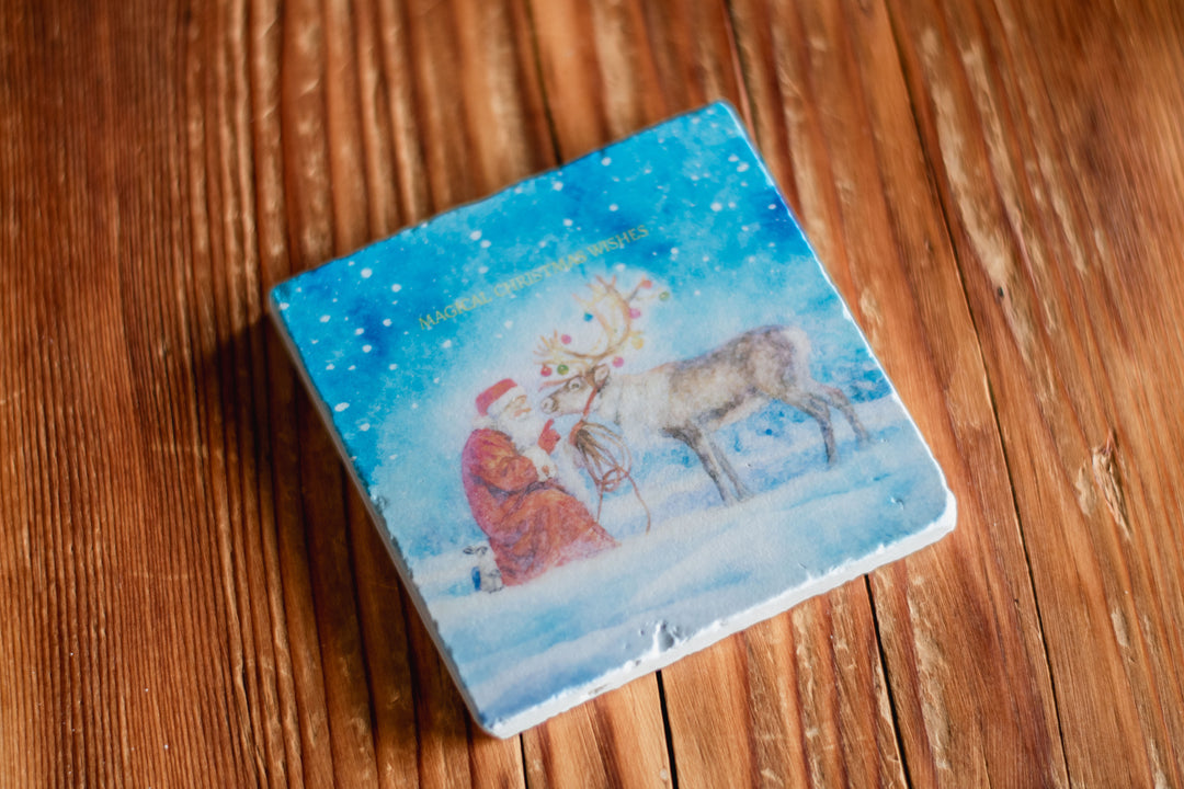 Marble Coasters - Magical Christmas