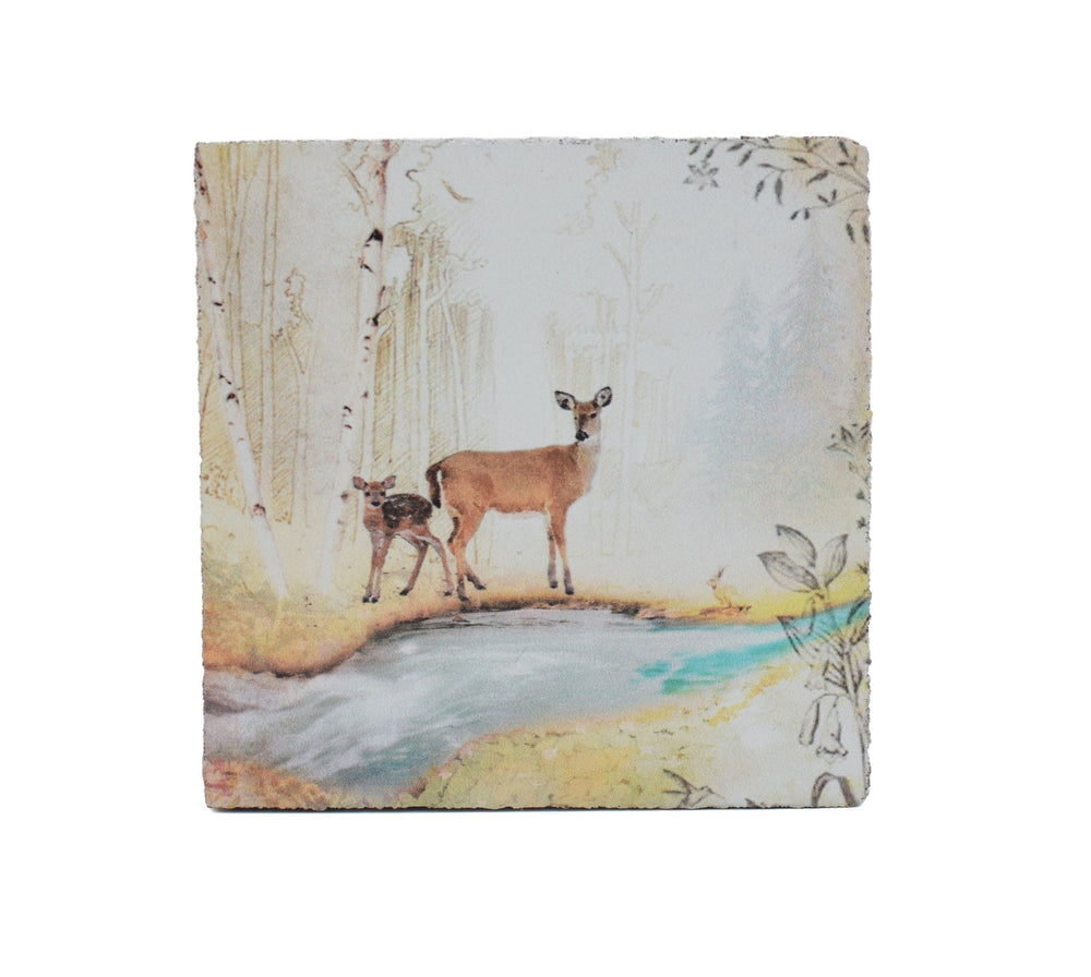 Art Block - Lost & Found - Deer and Fawn - Cedar Mountain Studios