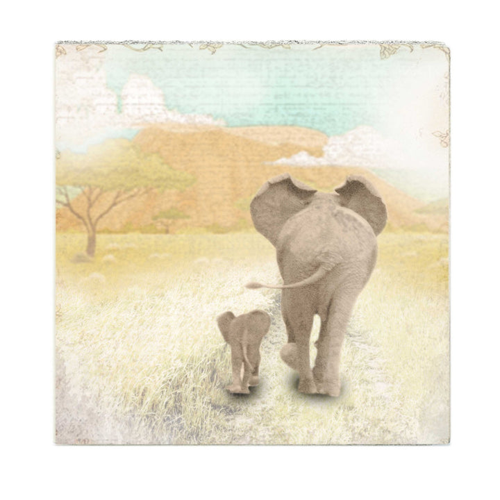 Art Block - Lost & Found - Elephant and Calf - Cedar Mountain Studios