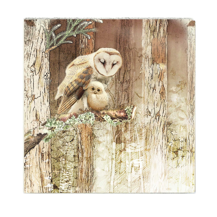 Art Block - Lost & Found - Owl and Owlet - Cedar Mountain Studios