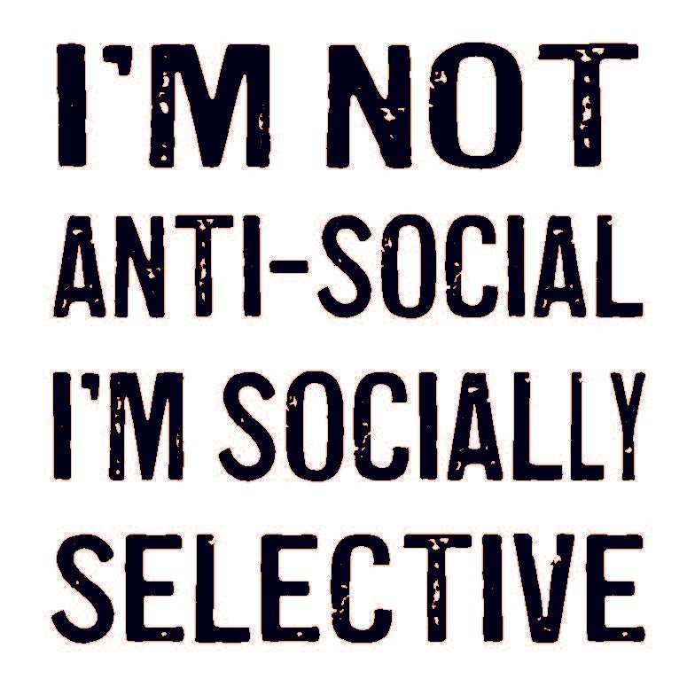 Coasters or Magnets - I'm Not Anti - social - Cedar Mountain Studios