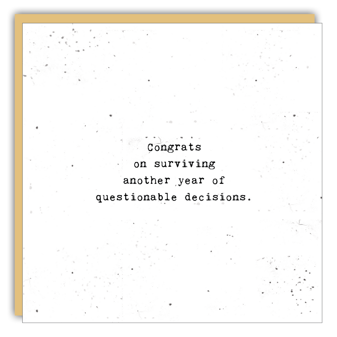 Keepsake Cards - Little Gem - Congrats on surviving