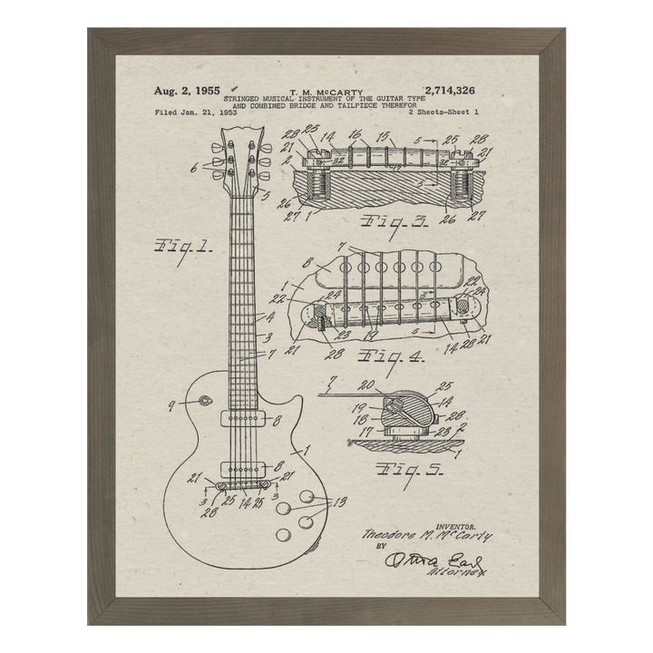 Framed Patents - Acoustic Guitar - Cedar Mountain Studios