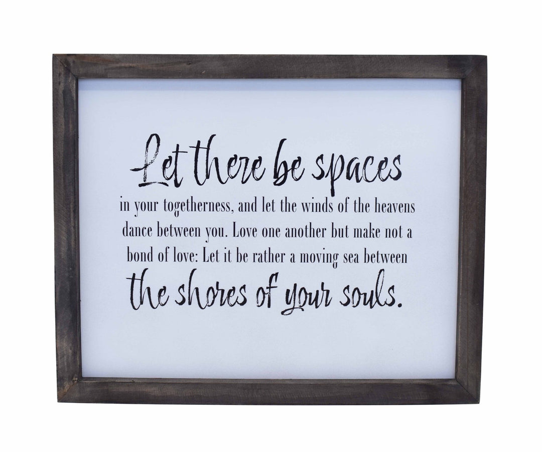 Framed Words - Let There Be Spaces - Cedar Mountain Studios