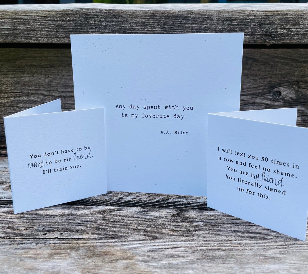 Gift Enclosure - Little Gem - I will text you 50 times... - Cedar Mountain Studios