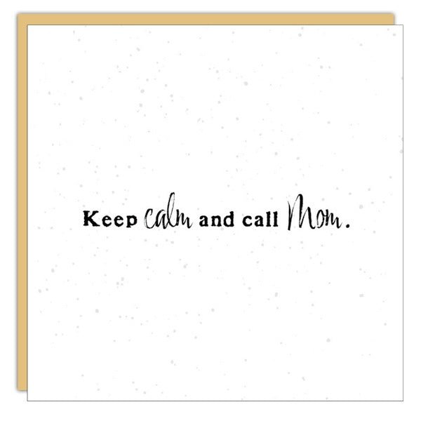 Gift Enclosure - Little Gem - Keep calm and call Mom. - Cedar Mountain Studios