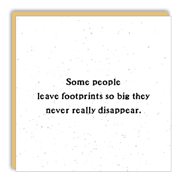 Gift Enclosure - Little Gem - Some people leave footprints - Cedar Mountain Studios