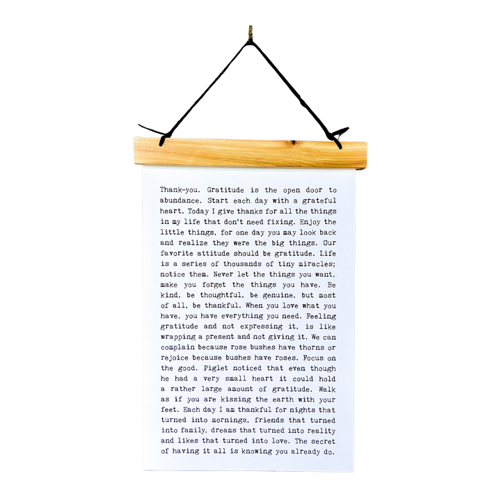 Hang Tight - Typewriter Line - Gratitude