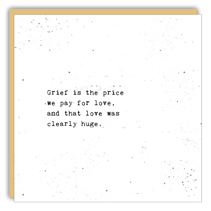 Keepsake Cards - Little Gem - Grief is the price we pay for love