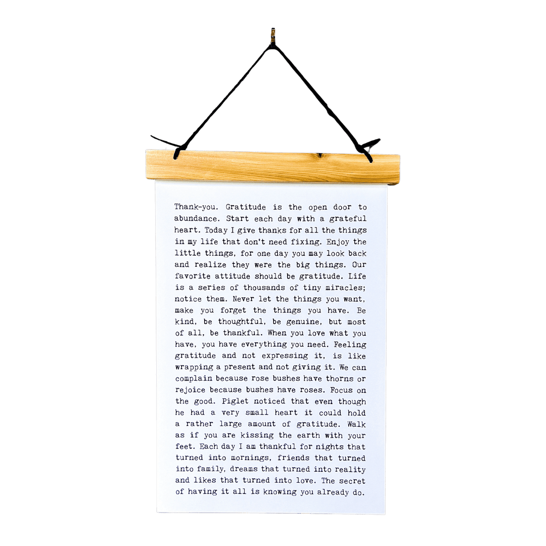 Hang Tight - Typewriter Line - Gratitude - Cedar Mountain Studios