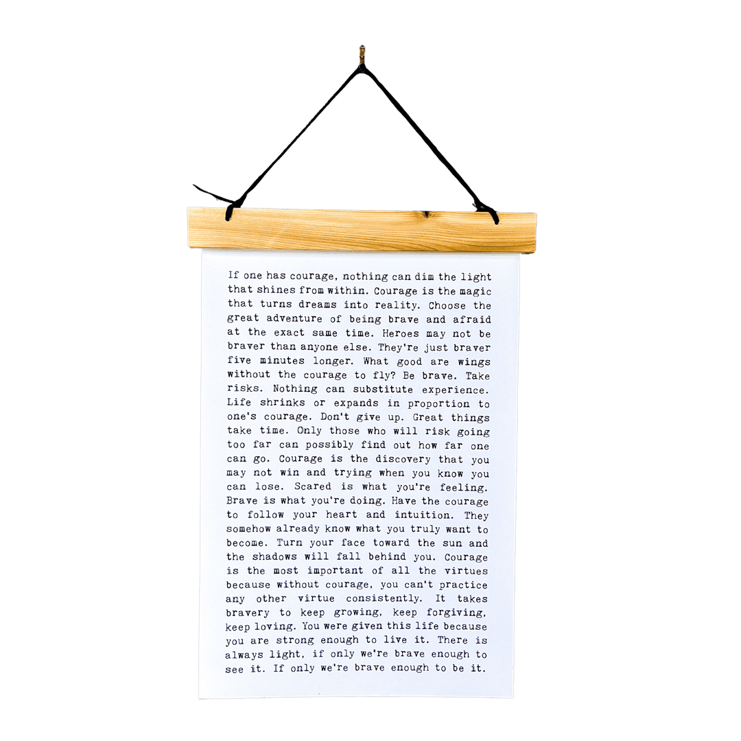 Hang Tight - Typewritter Line - Courage - Cedar Mountain Studios