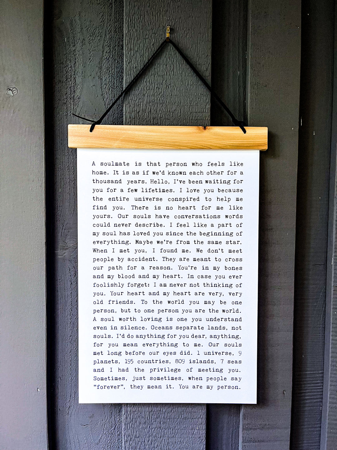 Hang Tight - Typewriter Line - Soulmate
