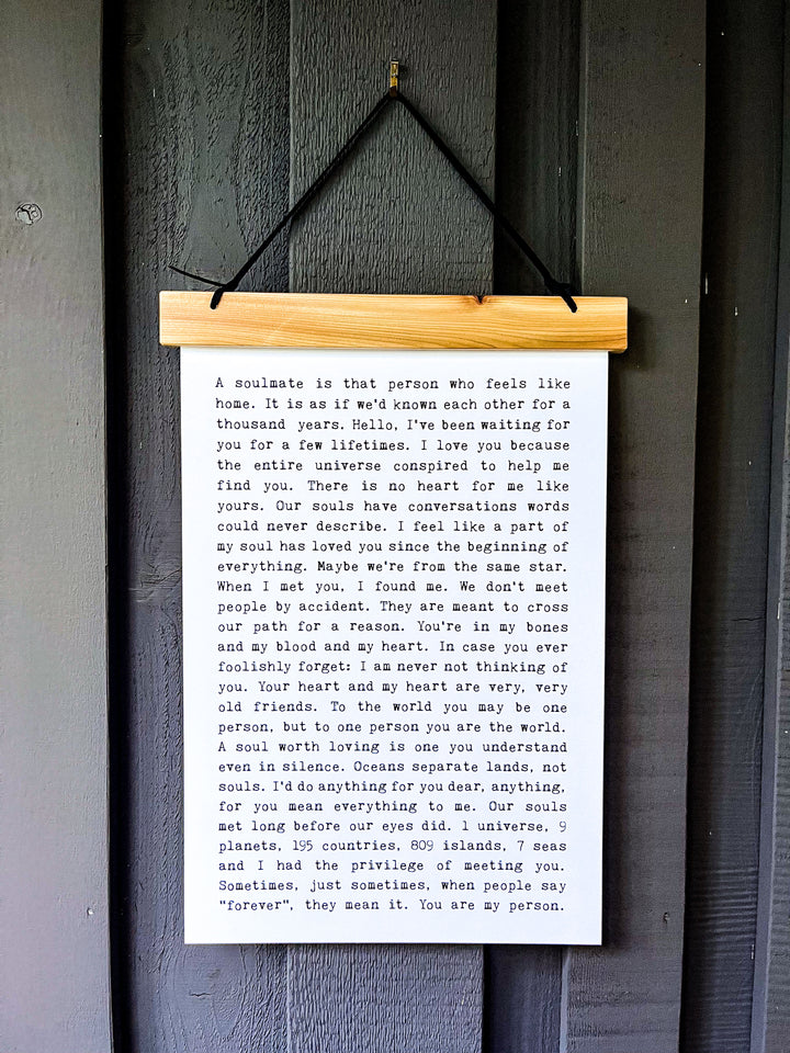 Hang Tight - Typewriter Line - Soulmate