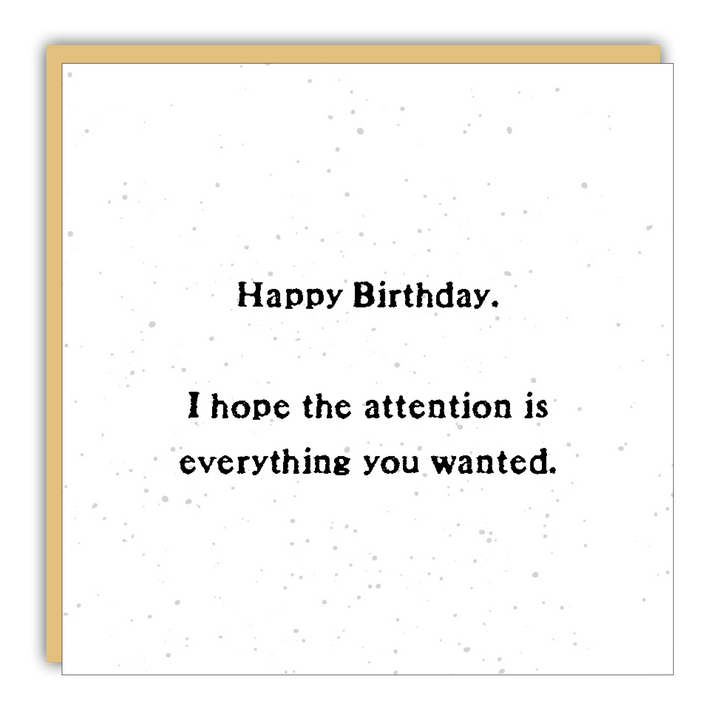 Gift Enclosure - Little Gem - I hope the attention