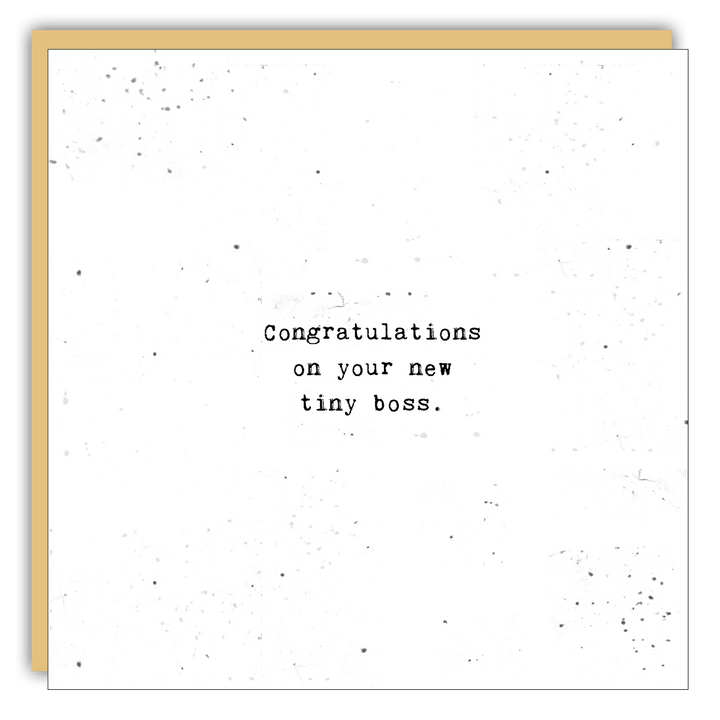 Keepsake Cards - Little Gem - Congratulations on your new tiny boss - Cedar Mountain Studios