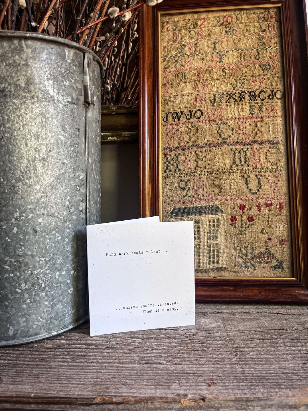 Keepsake Cards - Little Gem - Hard work beats talent - Cedar Mountain Studios