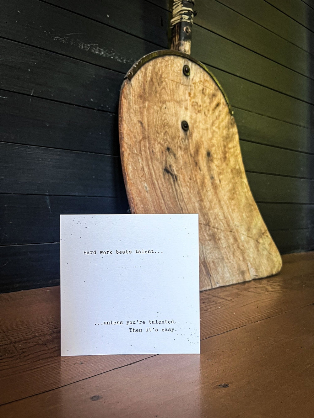 Keepsake Cards - Little Gem - Hard work beats talent - Cedar Mountain Studios