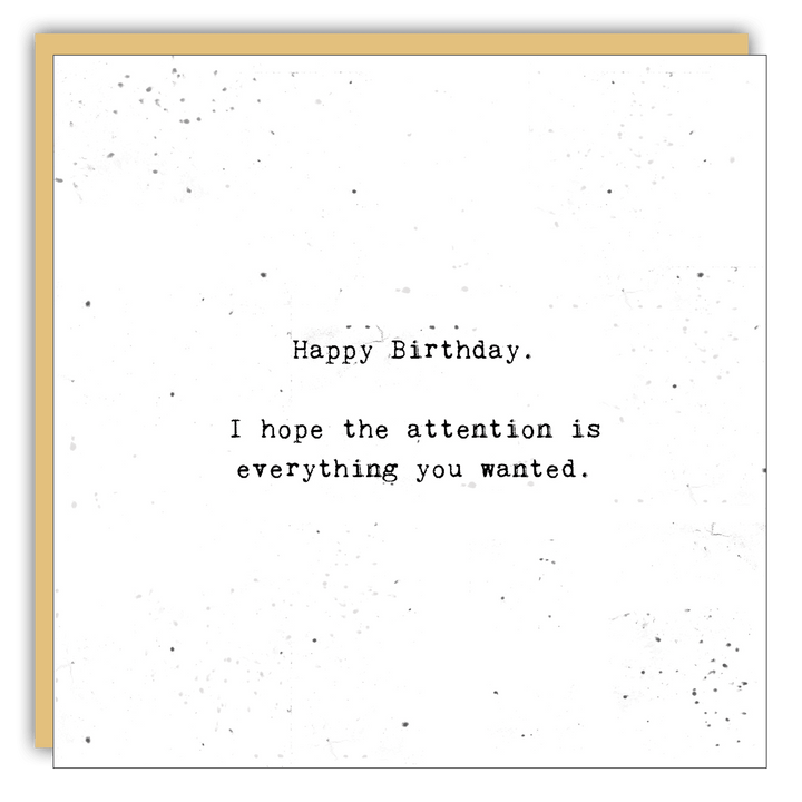 Keepsake Cards - Little Gem - I hope the attention is everything - Cedar Mountain Studios