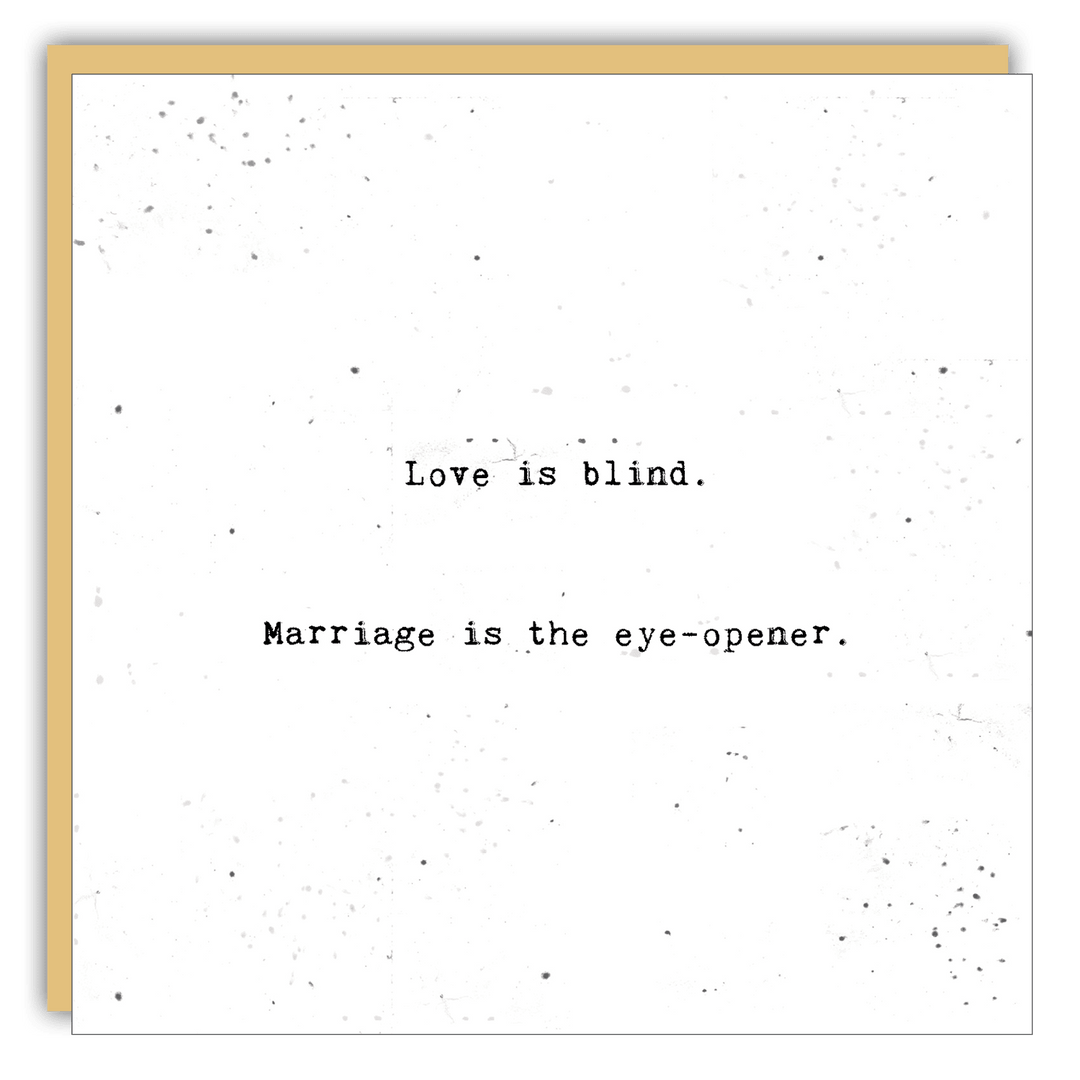 Keepsake Cards - Little Gem - Love is blind - Cedar Mountain Studios