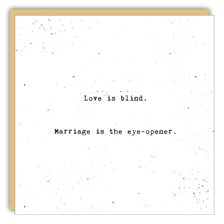 Keepsake Cards - Little Gem - Love is blind - Cedar Mountain Studios