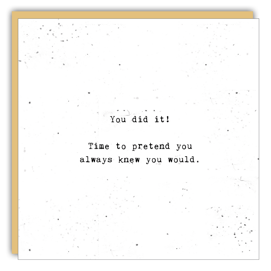 Keepsake Cards - Little Gem - You did it - Cedar Mountain Studios