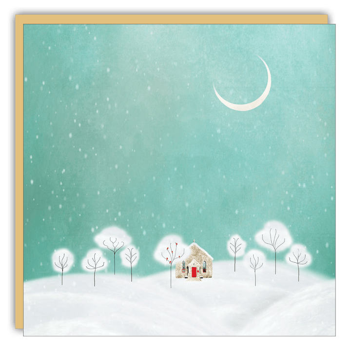 Keepsake Cards - Lost & Found Card - Michelle Ciarlo-Hayes - Snowy Night - Cedar Mountain Studios