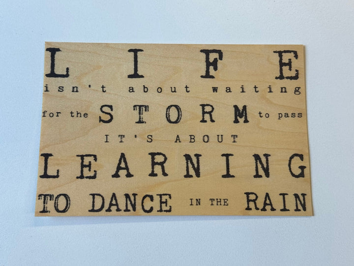 Life isn't about Wood Postcard - Cedar Mountain Studios