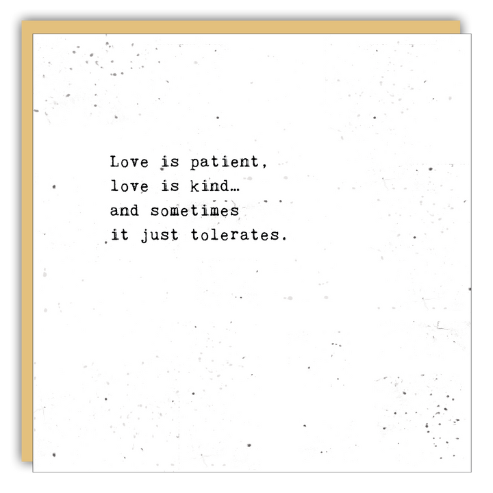 Keepsake Cards - Little Gem - Love is patient