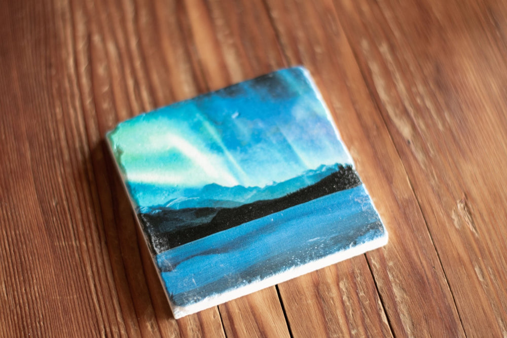 Marble Coasters - Aurora Lake - Cedar Mountain Studios
