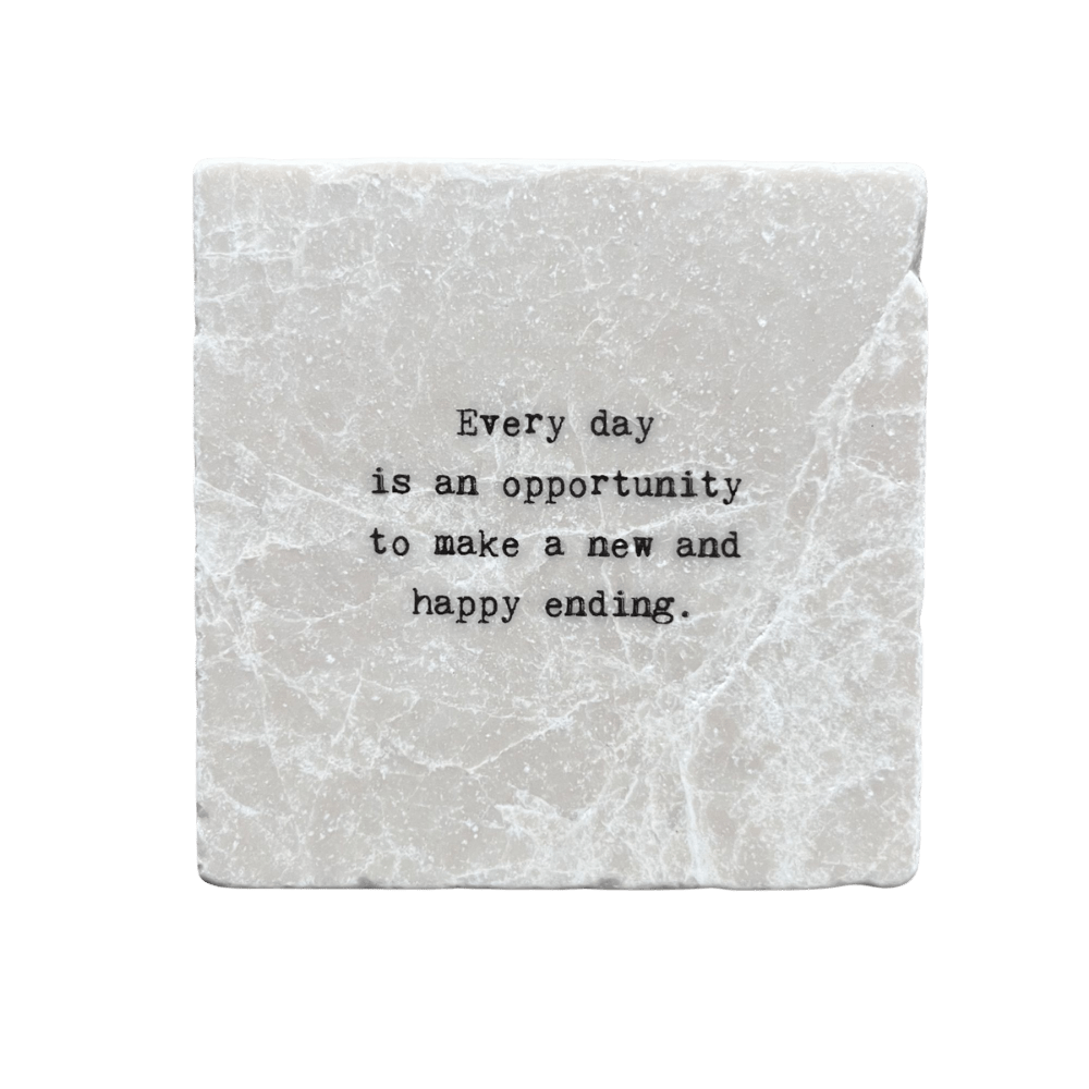 Marble Coasters - Every day is an opportunity - Cedar Mountain Studios