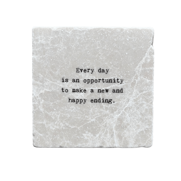 Marble Coasters - Every day is an opportunity - Cedar Mountain Studios