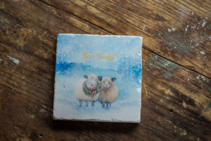 Marble Coasters - Fleece Navidad - Cedar Mountain Studios