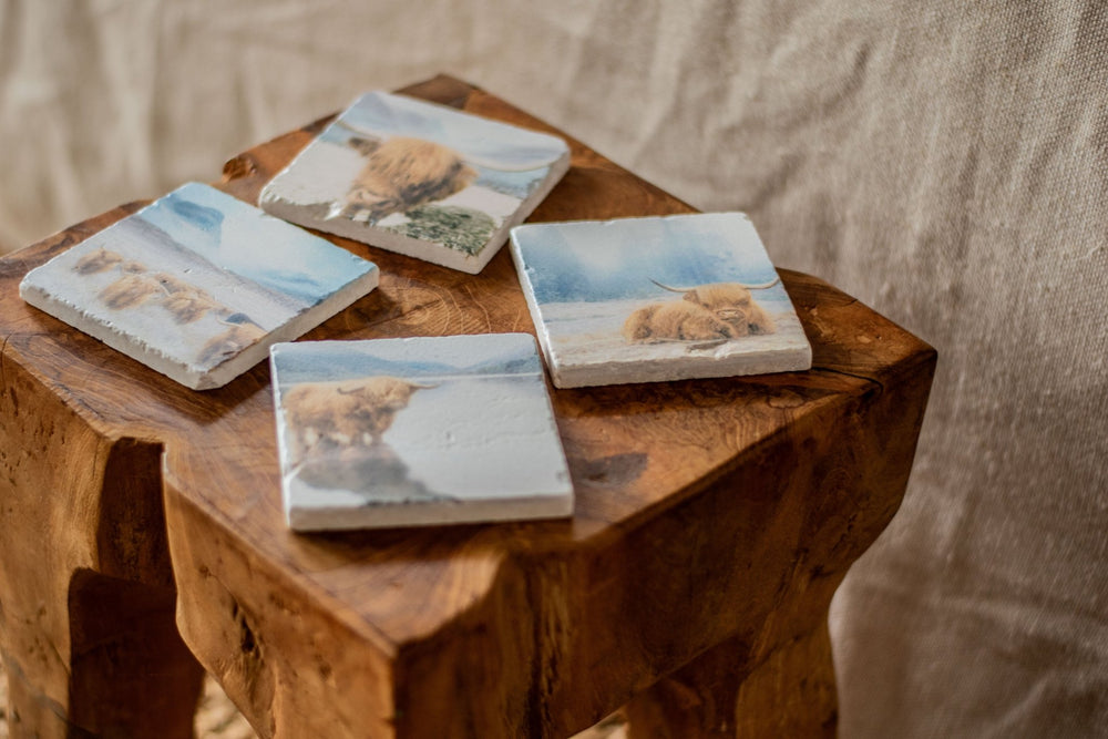 Marble Coasters - Highland Wading - Cedar Mountain Studios
