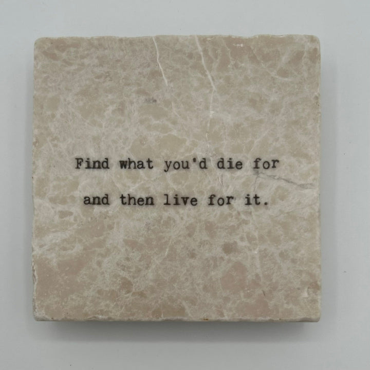 Marble Coasters - Little Gem - Find What You'd Die For - Cedar Mountain Studios