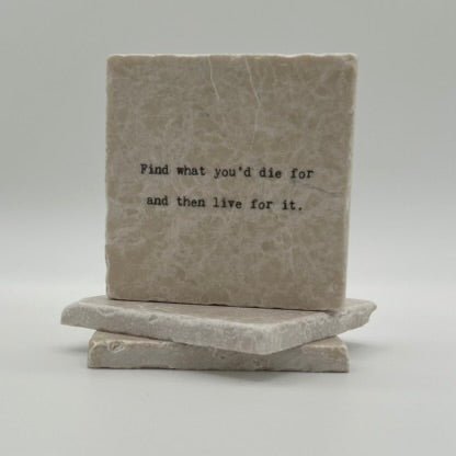 Marble Coasters - Little Gem - Find What You'd Die For - Cedar Mountain Studios