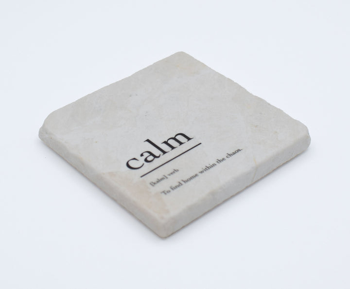 Marble Coasters - Verbs To Live By - Calm - Cedar Mountain Studios