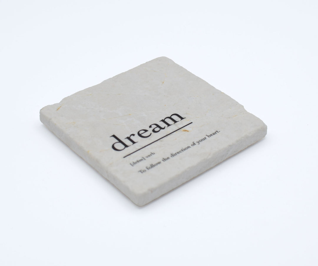 Marble Coasters - Verbs To Live By - Dream - Cedar Mountain Studios