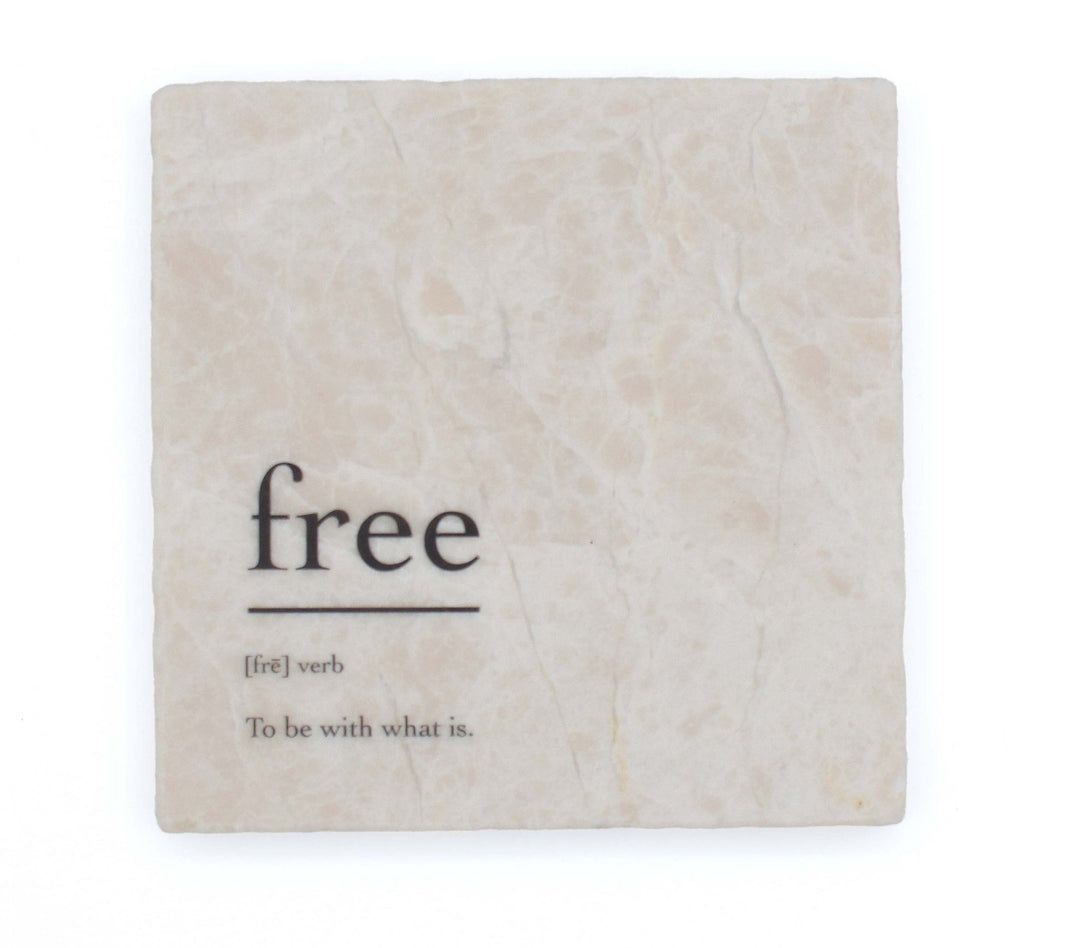 Marble Coasters - Verbs To Live By - Free - Cedar Mountain Studios