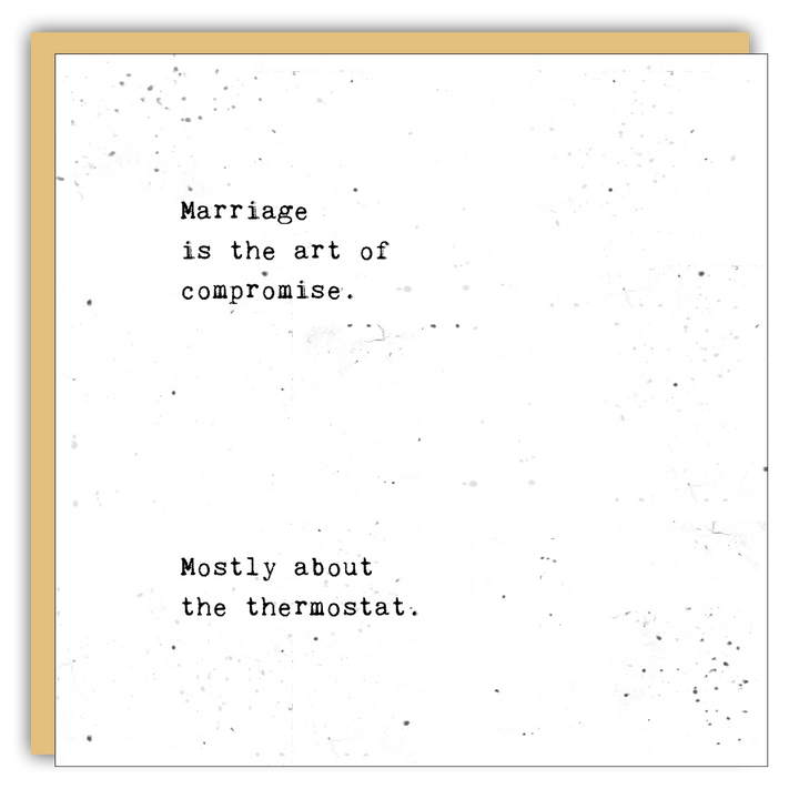 Keepsake Cards - Little Gem - Marriage is the art of compromise