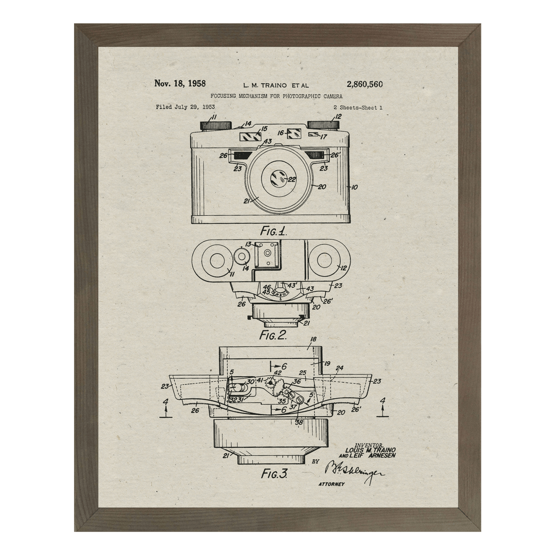 Patent Prints - Focus Camera - Cedar Mountain Studios