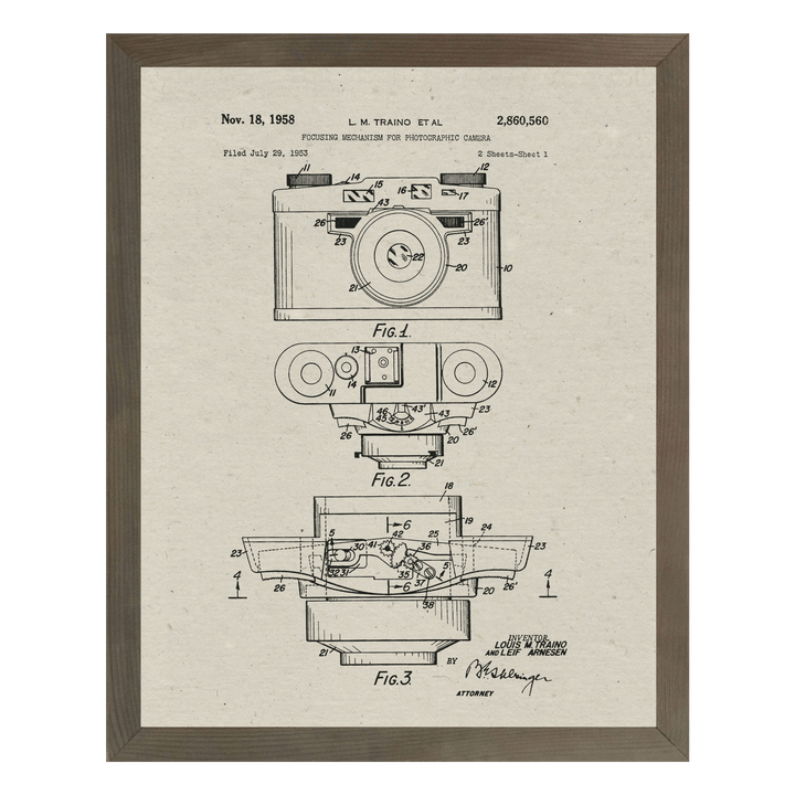 Patent Prints - Focus Camera - Cedar Mountain Studios