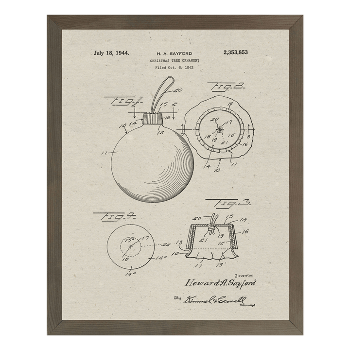 Patent Prints - Ornament - Cedar Mountain Studios