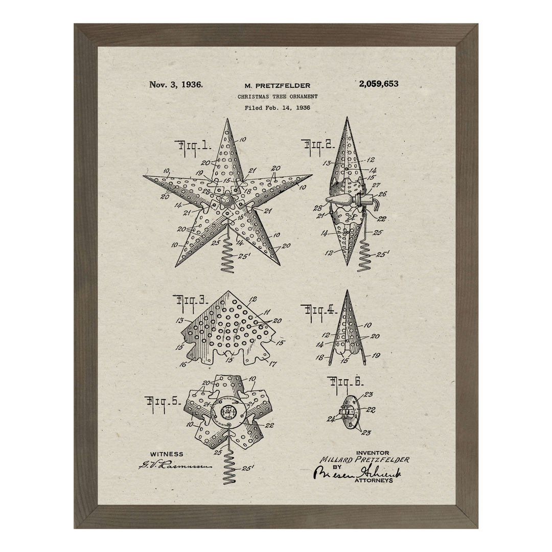 Patent Prints - Tree Topper - Cedar Mountain Studios