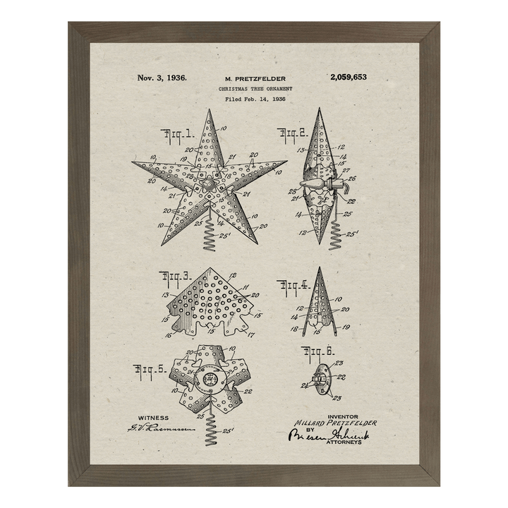 Patent Prints - Tree Topper - Cedar Mountain Studios