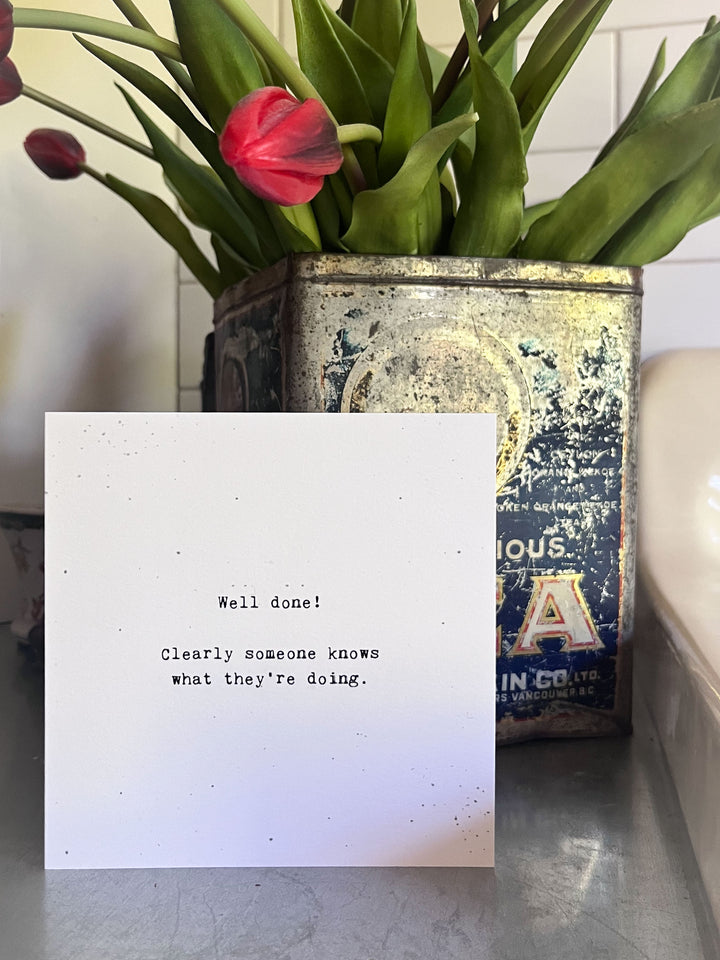 Keepsake Cards - Little Gem - Well done