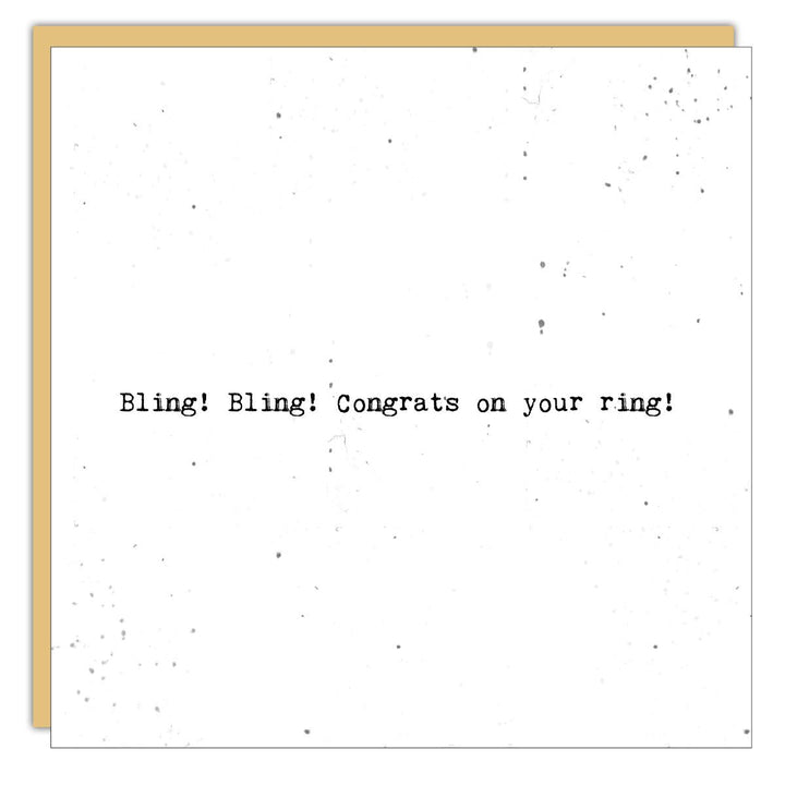 Stationery - Little Gem - Bling Bling! Congrats on your ring - Cedar Mountain Studios