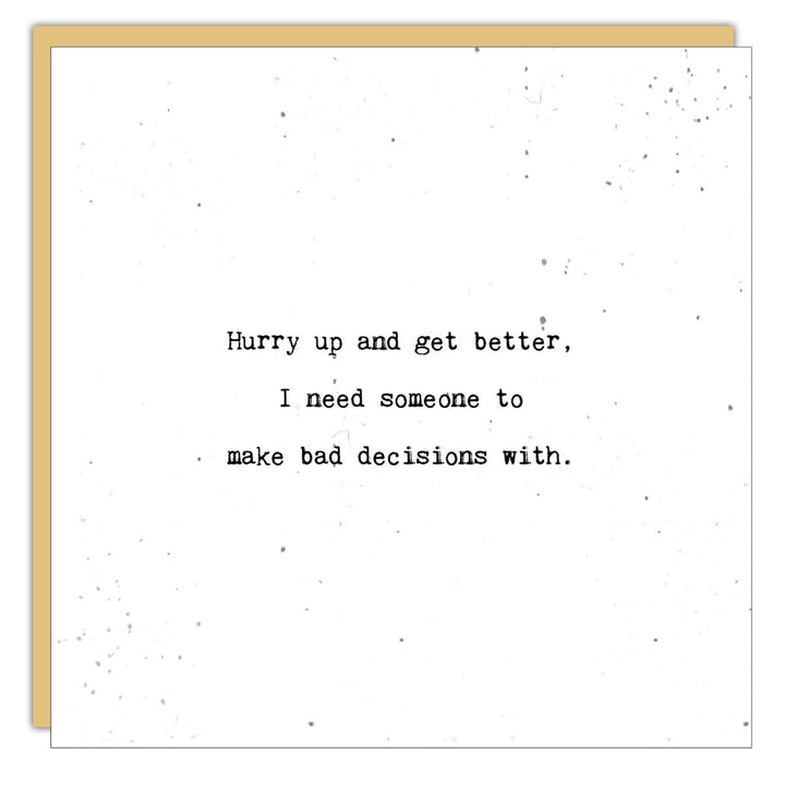 Stationery - Little Gem - Hurry up and get better - Cedar Mountain Studios