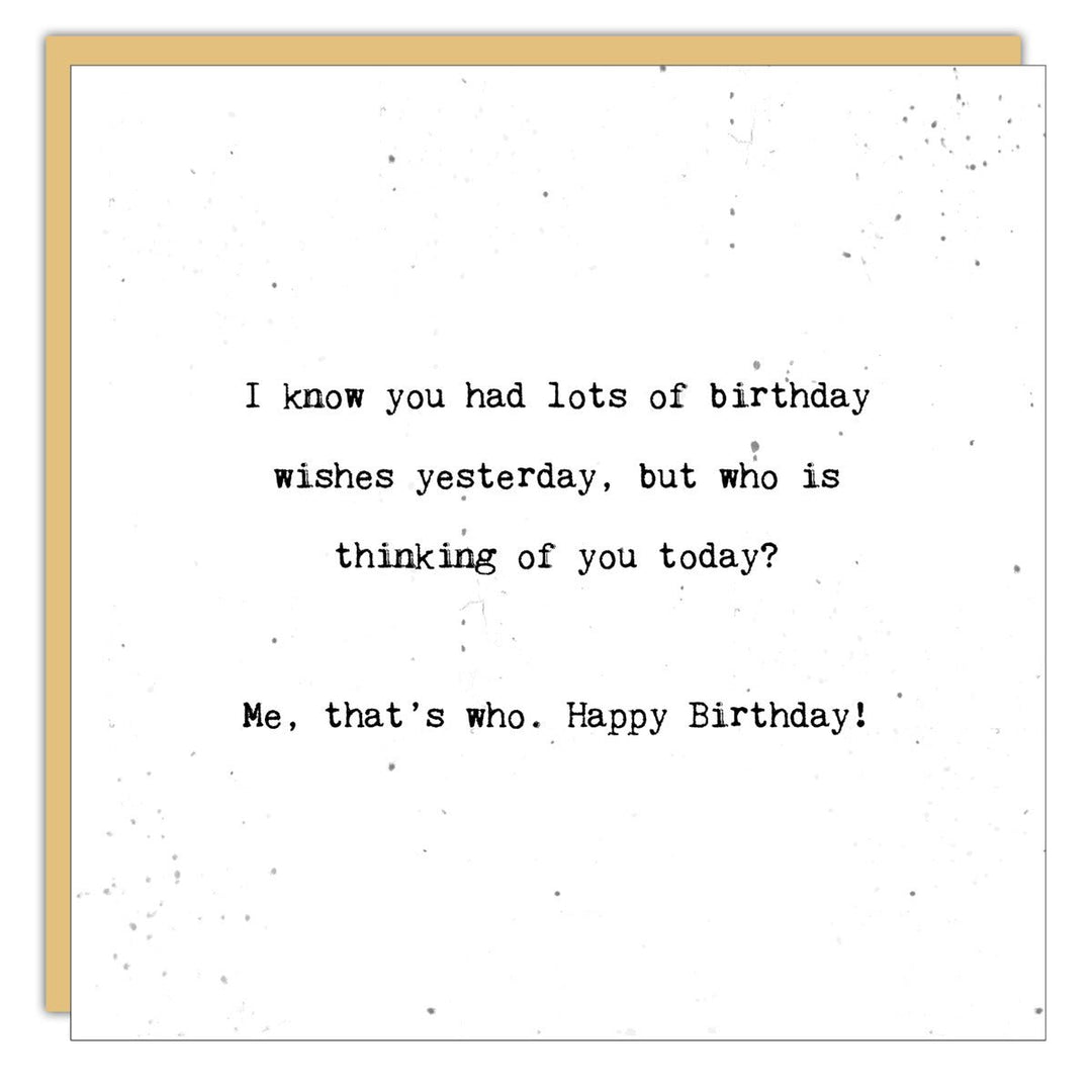 Stationery - Little Gem - I know you had lots of birthday wishes yesterday - Cedar Mountain Studios
