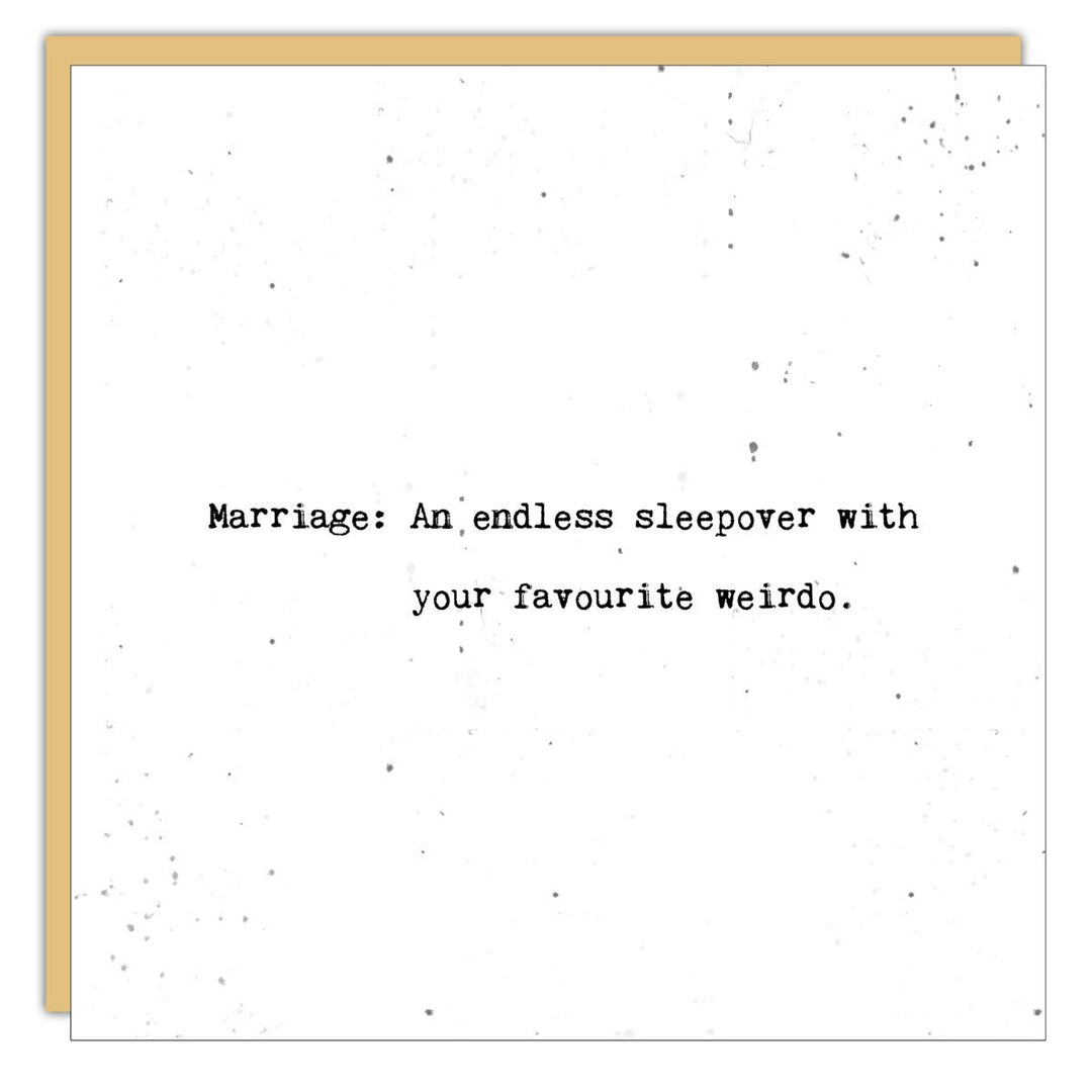 Stationery - Little Gem - Marriage: An endless sleepover - Cedar Mountain Studios